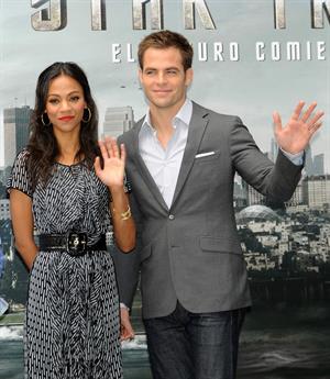 Zoe Saldana at the Star Trek Madrid Photocall