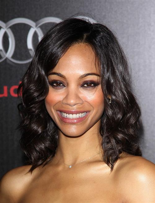 Zoe Saldana Audi And J Mendel Celebrate The 2011 Golden Globe Awards in LA January 9, 2011 