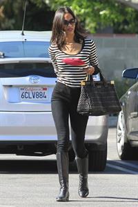 Zoe Saldana outside a Recording Studio in Hollywood 