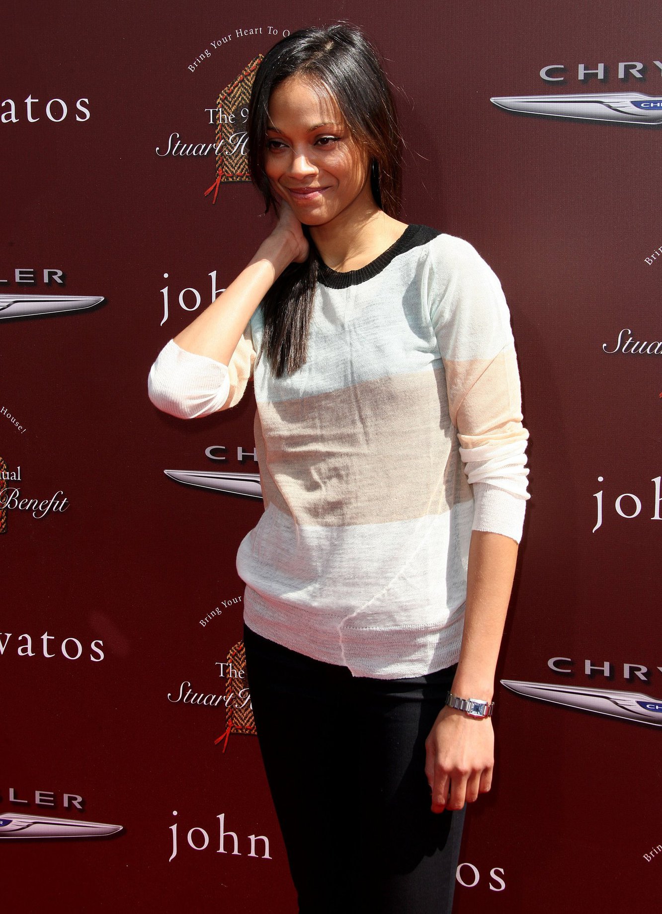 Zoe Saldana - John Varvatos 9th Annual Stuart House Benefit in Los Angeles March 11 2012. 