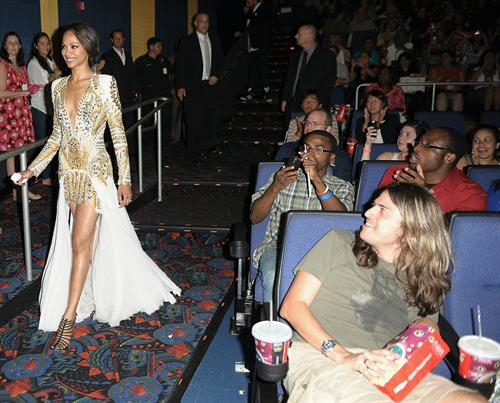 Zoe Saldana at the Screening of  Columbiana  in Miami - August 22, 2011
