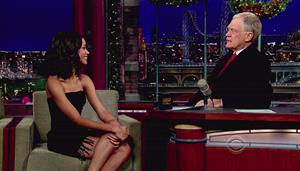 Zoe Salanda at The Letterman Show