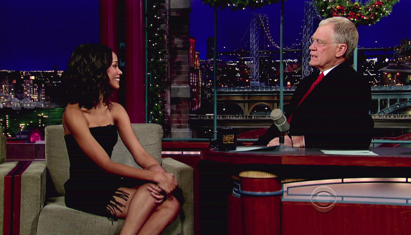 Zoe Salanda at The Letterman Show