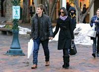 Zoe Saldana - Enjoyed a stroll with her boyfriend Keith Britton in Aspen, Colorado Dec 21, 2010 