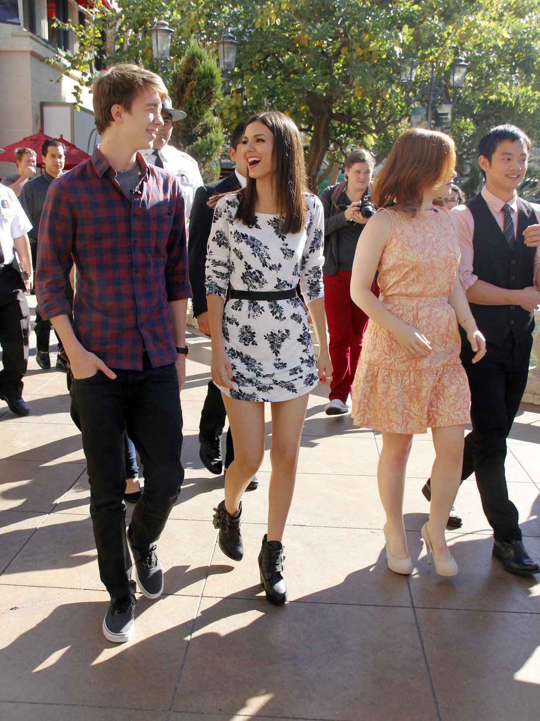 Victoria Justice set of Extra at the Grove in LA 10/26/12