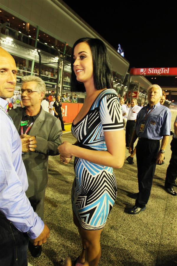 Katy Perry at the Formula One Grand Prix in Singapore 9/23/12