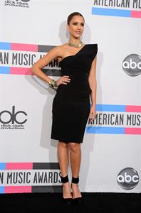 Jessica Alba at the American Music Awards at Nokia Theatre Los Angeles on November 21, 2010