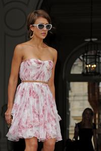 Jessica Alba at Christian Dior show during Paris fashion week 5-7-2010