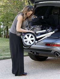 Jessica Alba heading to a Halloween party in Santa Monica on Oct 31, 2011