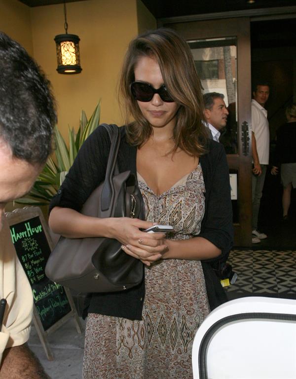 Jessica Alba leaving a nail salon in Los Angeles on September 21, 2011 