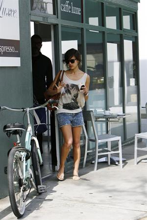 Jessica Alba leaving Caffe Luxxe in Brentwood on March 20, 2010 