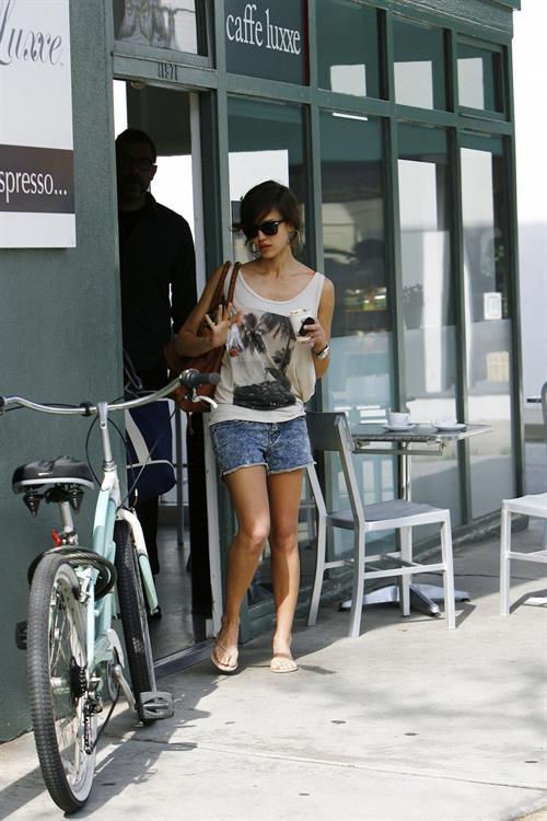 Jessica Alba leaving Caffe Luxxe in Brentwood on March 20, 2010 