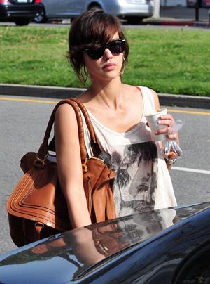 Jessica Alba leaving Caffe Luxxe in Brentwood on March 20, 2010 
