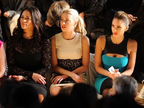 Jessica Alba Michael Kors Fall 2012 fashion show in New York on February 15, 2012 