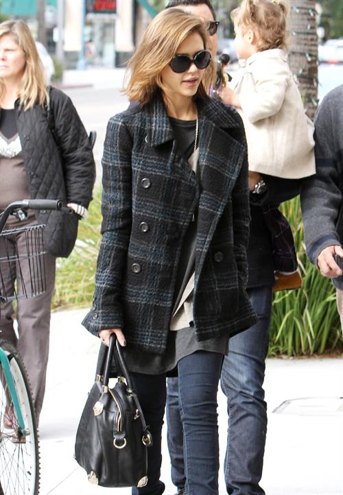 Jessica Alba out for breakfast in Beverly Hills on December 26 