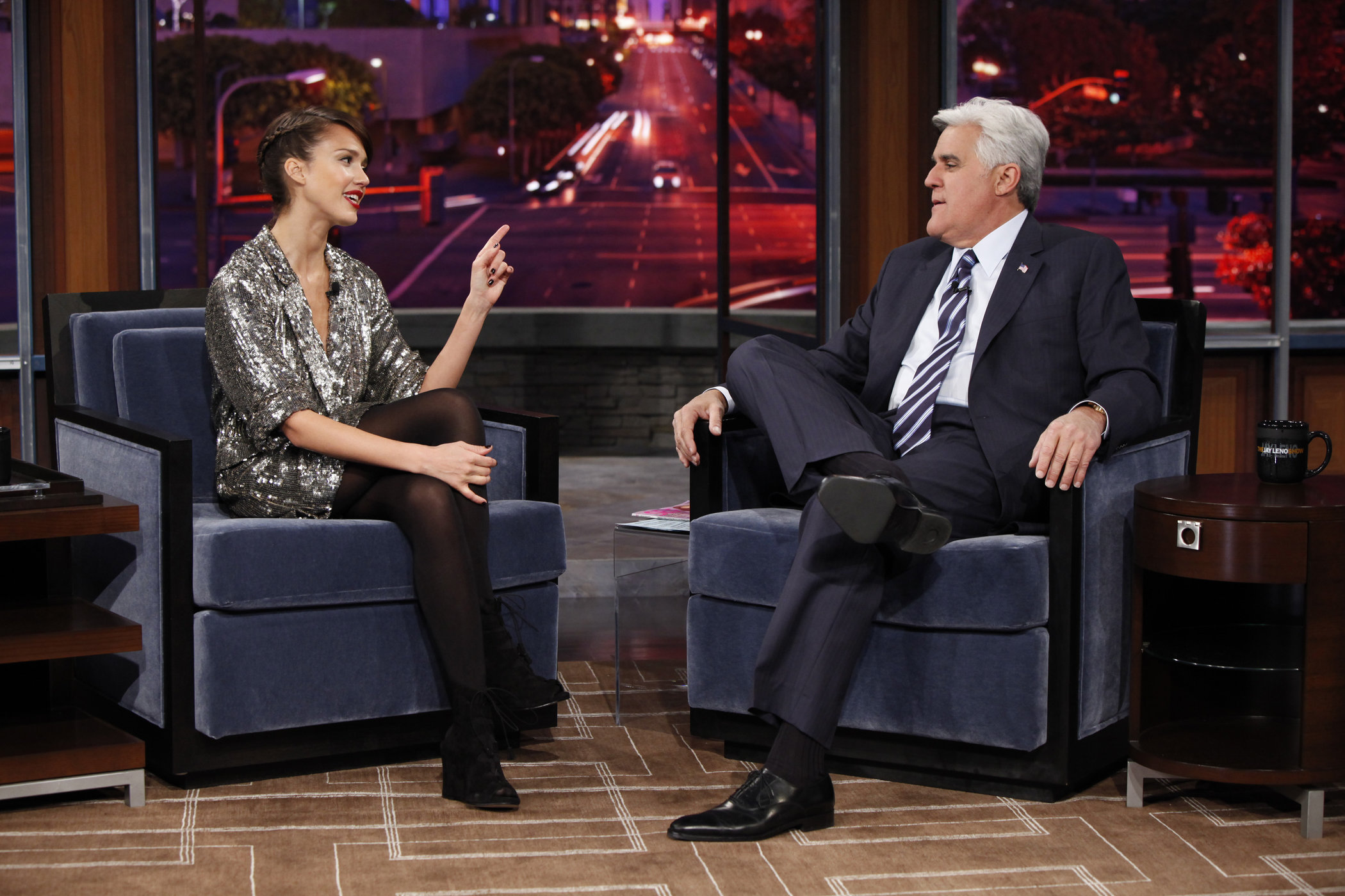 Jessica Alba on the Jay Leno Show February 1, 2010 