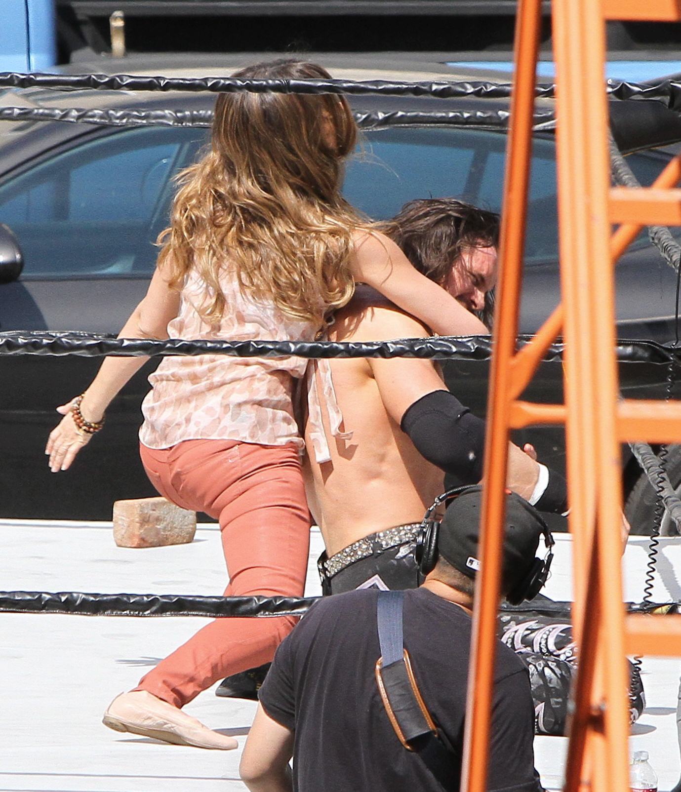 Jessica Alba wrestling in Los Angeles 09-04-12 