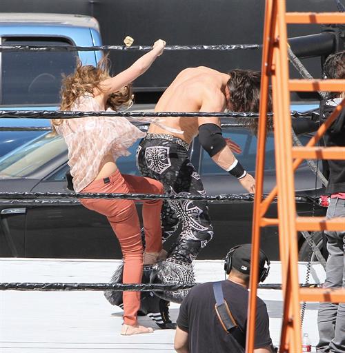 Jessica Alba wrestling in Los Angeles 09-04-12 