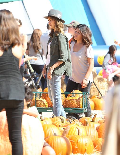 Jessica Alba – at Mr Bones Pumpkin Patch 10/12/13  