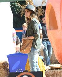 Jessica Alba – at Mr Bones Pumpkin Patch 10/12/13  