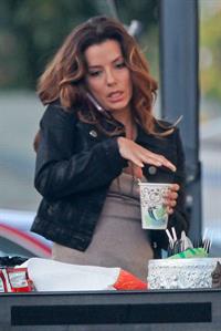Eva Longoria – “Any Day” set candids in LA 11/4/13  