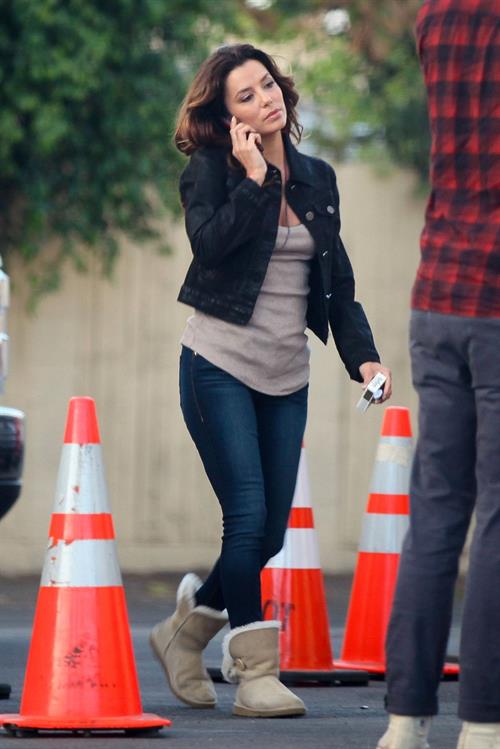 Eva Longoria – “Any Day” set candids in LA 11/4/13  