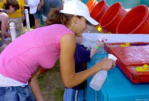 Jessica Alba - Target A Time for Heroes in LA 6/13/04 to Benefit the Elizabeth Glaser Pediatric AIDS Foundation carnival 