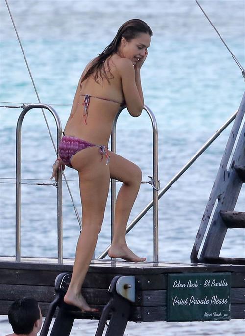 Jessica Alba bikini candids in St. Barts 4/5/13 