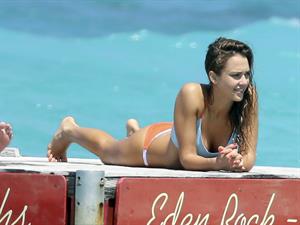 Jessica Alba  bikini candids in St. Barts 4/4/13 