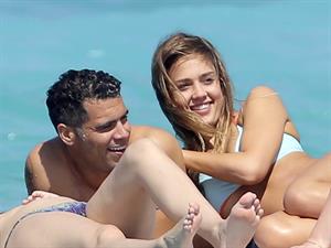 Jessica Alba  bikini candids in St. Barts 4/4/13 