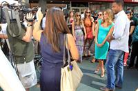 Jessica Alba -  On the set of Extra in New York September 12, 2012 