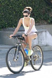 Eva Longoria Riding a bike in Los Angeles - August 24-2013 