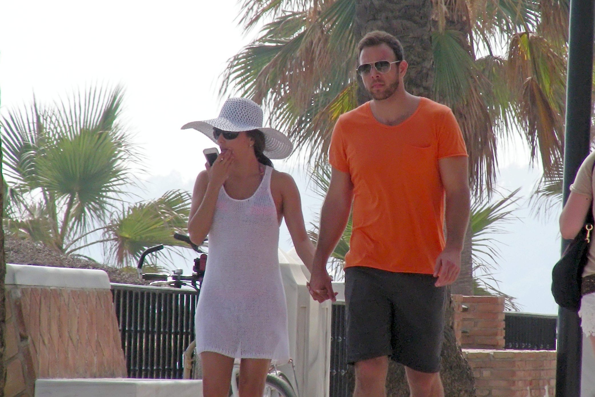 Eva Longoria Wearing a bikini on holiday in Marbella 04.08.13 