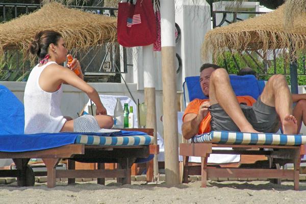 Eva Longoria Wearing a bikini on holiday in Marbella 04.08.13 