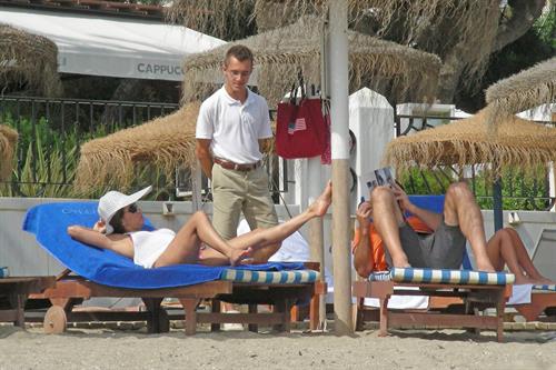 Eva Longoria Wearing a bikini on holiday in Marbella 04.08.13 