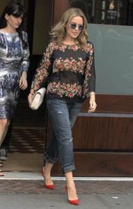 Kylie Minogue spotted out and about in New York City, New York on June 19, 2013
