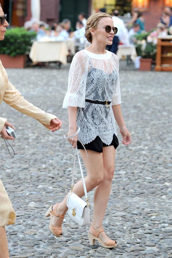 Kylie Minogue out and about in Portofino 26.07.13 