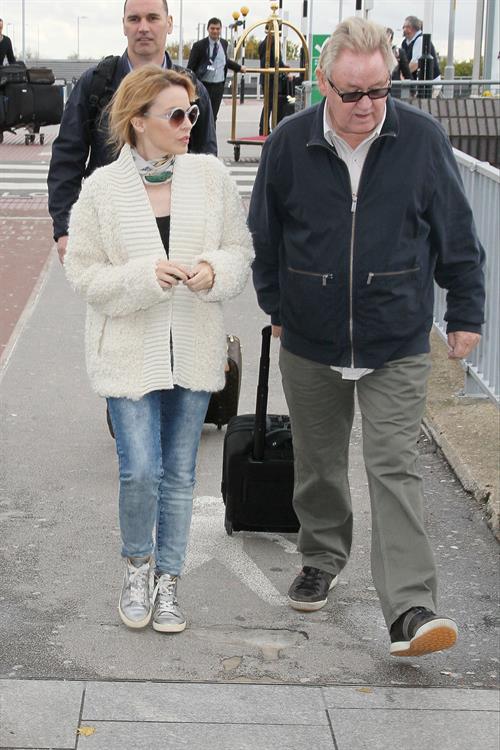 Kylie Minogue Heathrow Airport in London - October 31, 2012