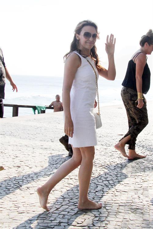 Kylie Minogue lunch at Aprazivel restaurant in Santa Tereza October 3, 2012 