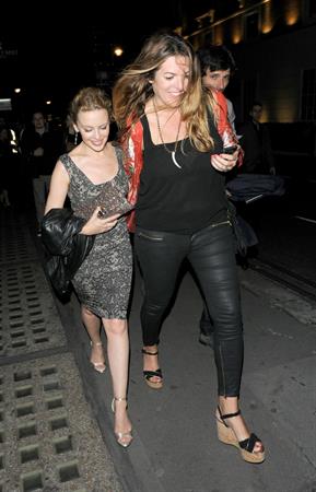 Kylie Minogue - seen leaving Whisky Mist, following a night out in London, 29072012