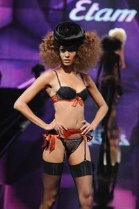 Joan Smalls in lingerie