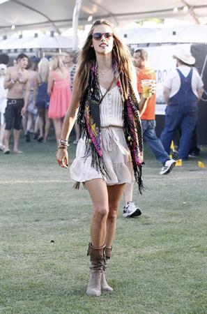 Alessandra Ambrosio at Coachella Valley Music and Arts Festival day 1 on April 15, 2011 