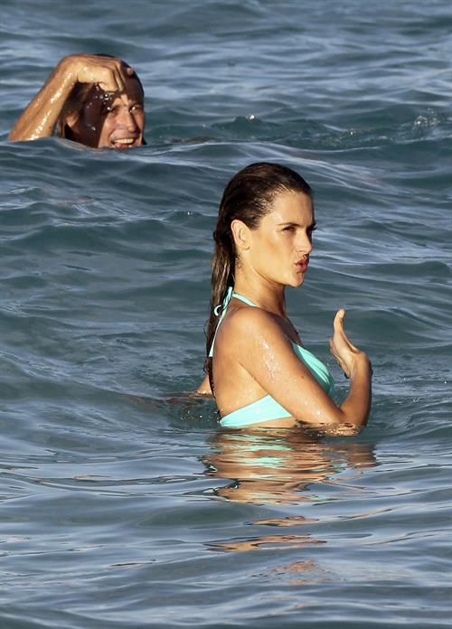 Alessandra Ambrosio Victoria's Secret photoshoot in St. Barts 1/31/13 