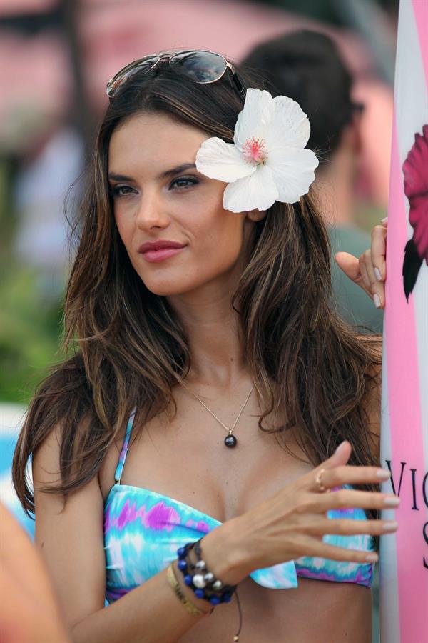 Alessandra Ambrosio at the Royal Hawaiian Hotel to promote the new Victorias Secret store 11.10.11