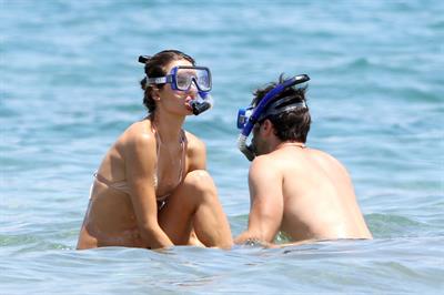 Alessandra Ambrosio on the beach in Hawaii July 30, 2010 