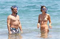 Alessandra Ambrosio on the beach in Hawaii July 30, 2010 