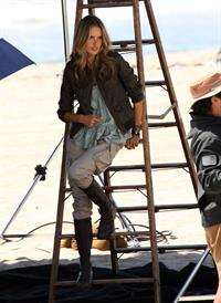 Alessandra Ambrosio photoshoot on the beach in Malibu