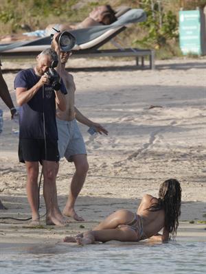 Alessandra Ambrosio photo shoot in St Barthelemy on March 7, 2010