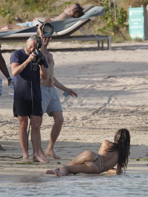 Alessandra Ambrosio photo shoot in St Barthelemy on March 7, 2010