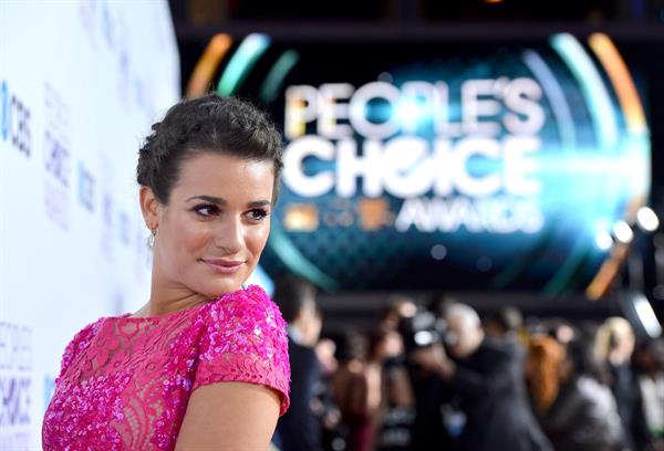 Lea Michele in pink at the 39th Annual People's Choice Awards in Los Angeles on Jan 9, 2013 
